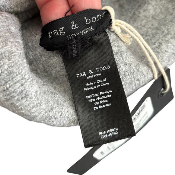 NWT Rag & Bone Women’s Addison Beanie Wool Blend Grey - Size: 1 main image 5